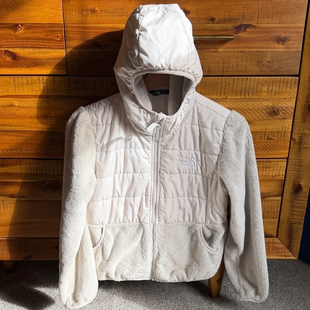 The North Face Kids White Jacket with Hood